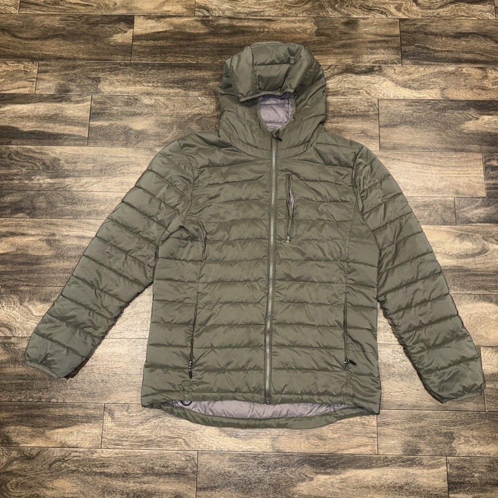 Iceberg Outerwear Lightweight Hooded Puffer Jacket Full-Zip Men's Size L Green